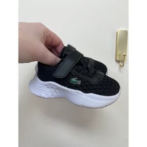 Lacoste Court-Drive Mesh Stretch-Knit Infant Trainers, size 4.5